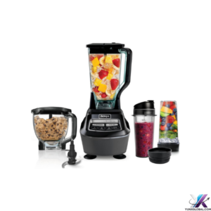 Ninja Kitchen System | All-in-One Food Processor & Blender for Smoothies | Includes Pitcher, (2) 16 oz. To-Go Cups & 8-Cup Bowl | Makes Salsa, Dough, Shakes, & Frozen Drinks | 1500W | Black | BL770