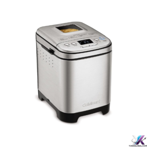 Cuisinart Bread Maker Machine, Stainless Steel Automatic Bread Machine with 12 Menu Options, 3 Loaf Sizes up to 2 Lb., 3 Crust Colors, Removable Nonstick Baking Pan & Kneading Paddle, CBK-110NAS