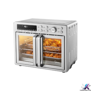 Midea Flexify Classic French Door Toaster Oven Air Fryer Combo, 10-in-1 Large Capacity 26.4 QT Countertop Oven, 25% Faster Cooking and 90% Less Oil, Stainless Steel
