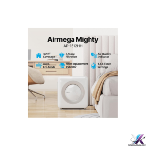 Coway Airmega AP-1512HH(W) True HEPA Purifier with Air Quality Monitoring, Auto, Timer, Filter Indicator, and Eco Mode, 16.8 x 18.3 x 9.7, White - Image 3