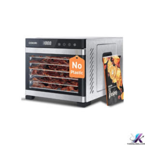 Cosori Food Dehydrator, Bigger Than 7 Trays with Large 6.5 ft² Drying Space, Stainless Steel Trays, 600W Faster Drying, 165°F Dehydrated Dryer for Jerky, Dog Treats, Herbs, Meat, Fruit, Yogurt, Silver