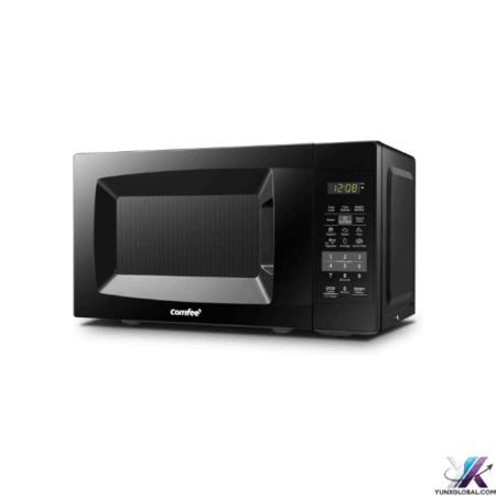 COMFEE' EM720CPL-PMB Countertop Microwave Oven with Sound On/Off, ECO Mode and Easy One-Touch Buttons, 0.7cu.ft, 700W, Black