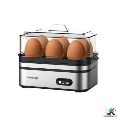 Evoloop Rapid Egg Cooker Electric 6 Eggs Capacity, Soft, Medium, Hard Boiled, Poacher