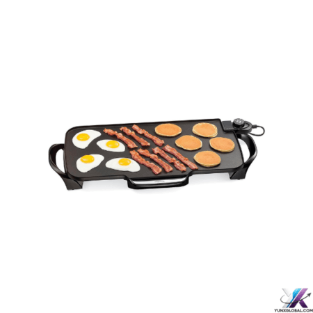 Presto 07061 22-Inch Electric Griddle with Removable Handles, Extra-Large Nonstick Ceramic Surface, Black