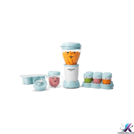 NutriBullet NBY-50100 Baby Complete Food-Making System, 32-Oz, White, Blue, Clear